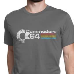 Retro Commodore 64 Tops T Shirt New Pure Cotton Tees Camisas C64 Amiga Computer Geek Nerd 3D Tshirts O Neck Tops & Tees
