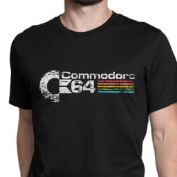 Retro Commodore 64 Tops T Shirt New Pure Cotton Tees Camisas C64 Amiga Computer Geek Nerd 3D Tshirts O Neck Tops & Tees