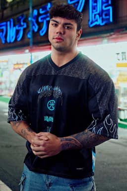 YA Trendy Brand oversized t-shirt Street leisure quick drying Breathable Large Mesh shirt animation graphic tee Short Sleeve to