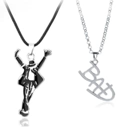 Artist Singer Michael BAD Necklace Rock Roll Everlasting Jackson Classic MJ Pendant Hot Charm Punk Cosplay Accessories Fans Gift