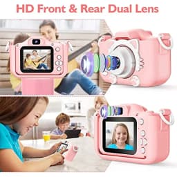 Super Cute Children Camera 1080P HD Toddler Digital Video Camera 2.0-inch Kids Camera with Silicone Cases Toys for Christmas