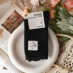 Wool Socks for Women Autumn Winter Medium Tube Socks Thickened with Wool Warm Rabbit Hair Socks Winter Black Cashmere Stockings
