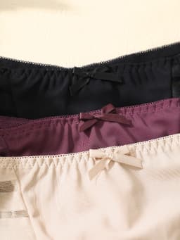 FINETOO 3pcs Women's Lace Hollow Out Underwear Sexy Breathable Low-Waist Thongs Female Comfort Stretchy Lingerie Bikini Panties
