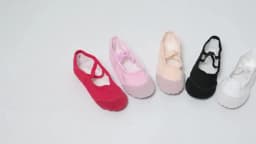 Girls Ballerinas Canvas Soft Sole Ballet Dance Slippers Children Practice Ballerinas Woman Dance Shoes