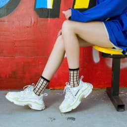 Summer Lace Mesh Transparent Women Socks Ultra-thin Breathable Women Girls Short Socks Harajuku Vintage Streetwear Crew Socks