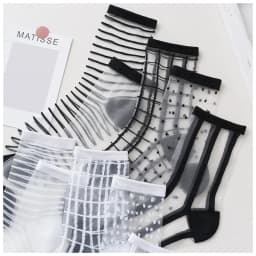 Summer Lace Mesh Transparent Women Socks Ultra-thin Breathable Women Girls Short Socks Harajuku Vintage Streetwear Crew Socks
