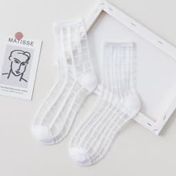Summer Lace Mesh Transparent Women Socks Ultra-thin Breathable Women Girls Short Socks Harajuku Vintage Streetwear Crew Socks