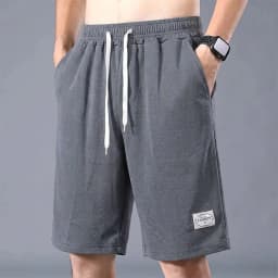 Lce Silk Shorts Men's Thin Sports Cropped Pants Loose Straight Leg Cool Breathable New Fashion Trend Casual XL-XXXL