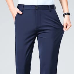 29-42 Men's Summer Thin Fashion Business Casual Suit Pants Long Pants Men's Elastic Straight Sleeve Formal Pants Plus Size 28-40