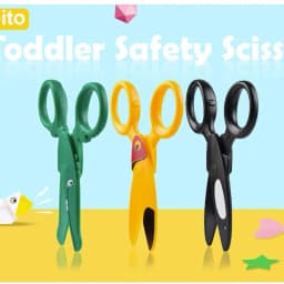 Preschool Training Scissors,Children Safety Pre-School Safety Scissors Art Craft Scissors