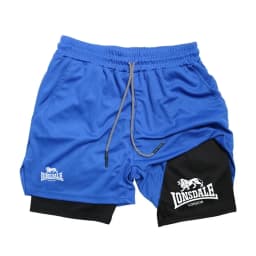 Print 2in1 Running Shorts for Men Gym Workout Compression Shorts with Phone Pocket Towel Loop Summer Sport Athletic Activewear