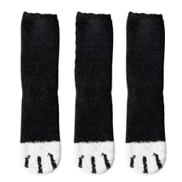 3 Pairs Womens Cats Paw Stripe 3D Socks Thick Girls Cartoon Animal Fingers Sock Hosiery Toe Zebra/Tiger/Cat Foot Sox