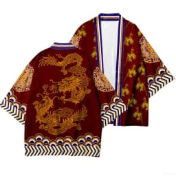 Kimono, Japanese Traditional Clothing, Boys and Girls, Wave Carpet Printed Cardigans, Children's Beach Clothes, Cloaks