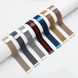 20mm 22mm Milanese Strap For Garmin Forerunner 165 55 645 265 965 255/Active 5/Vivomove Trend/Venu 3/2 Metal Bracelet Wristband