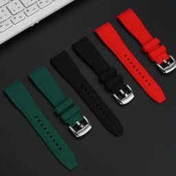 20mm 22mm Curved End Rubber Watchband For Casio Swordfish Duro MDV106-1A MDV-106/107-1A Bracele Waterproof Silicone Sport Strap