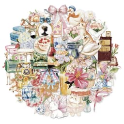 50PCS Watercolor Garden PET Creative Speaker Phone Case Notebook Skateboard Motorcycle Stickers