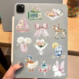 50PCS Watercolor Garden PET Creative Speaker Phone Case Notebook Skateboard Motorcycle Stickers