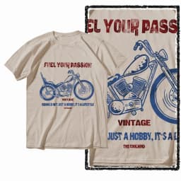 G72 Beige Cotton Men's o-neck motorcycle Graphic T-shirt |  Streetwear Big Size Cool men's Tee Tshirt