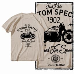 G72 Beige Cotton Men's o-neck motorcycle Graphic T-shirt |  Streetwear Big Size Cool men's Tee Tshirt