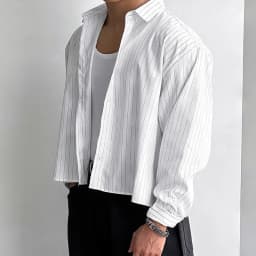 New British Retro Men Striped Shirts Trendy Loose Lapel Long Sleeve Cardigan Tops Autumn Leisure High Quality Basic Blouse S-2XL