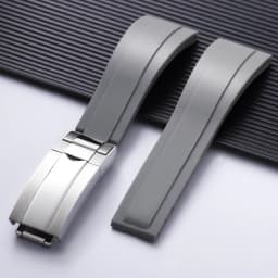 20mm Rubber Watch Strap for Rolex for Water Ghost Black Green Wrist Band Fold Buckle Bracelet Men Sport Soft Silicone Watchband