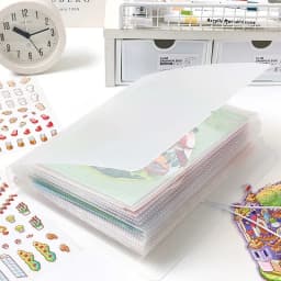 Large Capacity Organizer Memo Card Bills Ticket Stickers Bag Holder Stationery School Office Supplies