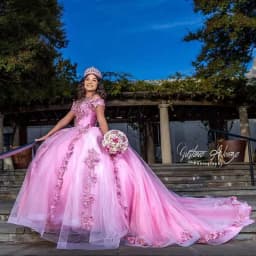 Pink Charro Quinceanera Dresses Ball Gown Off The Shoulder Appliques Mexican Sweet 16 Dresses 15 Anos Customized