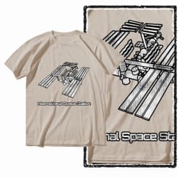 G44 Beige Cotton Men's Cool Space Graphic T-shirt |  Streetwear Big Size O-neck men's Tee Tshirt