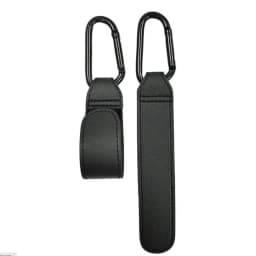 Wholesale 2pcs PU Leather Baby Stroller Hook for Pram Rotate 360 Degree Rotatable Cart Organizer Pram Hook Stroller Accessories