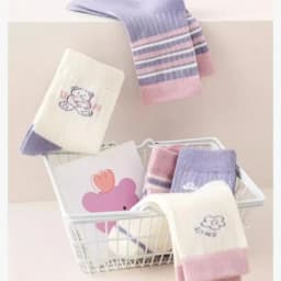5 Pairs Girls' Socks Spring Summer Cotton Socks Kids Cute Bear Sock 1-14T Children's Mid-calf Socks