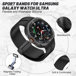 Magnetic Band for Samsung Galaxy Watch Ultra 2 Strap 47mm Sport Silicone Bracelet Correa Galaxy Watch 9 8 8 Classic 40mm 44mm