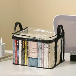 1 Pcs Foldable Book Box Student Dormitory Classroom Book Organizer Transparent Waterproof Household Book Organizing Storage Box
