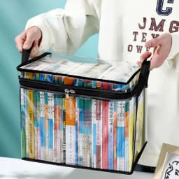 1 Pcs Foldable Book Box Student Dormitory Classroom Book Organizer Transparent Waterproof Household Book Organizing Storage Box