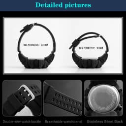 Electronic Watch Set For Men's Military Sports Watches Set Luminous Multifunction LED Digital Wristwatch for Man Kids Boy Studen