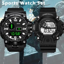 Electronic Watch Set For Men's Military Sports Watches Set Luminous Multifunction LED Digital Wristwatch for Man Kids Boy Studen