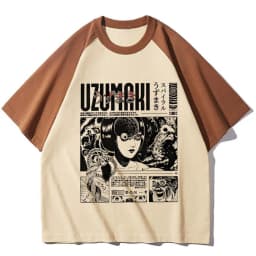 Junji Ito top tees girl Digital Vintage 2000s Psychedelic shirt streetwear Classic 80s Grunge harajuku Pastel