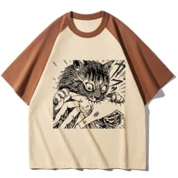 Junji Ito top tees girl Digital Vintage 2000s Psychedelic shirt streetwear Classic 80s Grunge harajuku Pastel