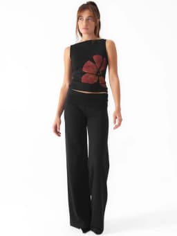 Women's Flower Print Crop Tank Top Fitted Boat Neck Sleeveless Summer Top for Party Club 2025 New Fashion