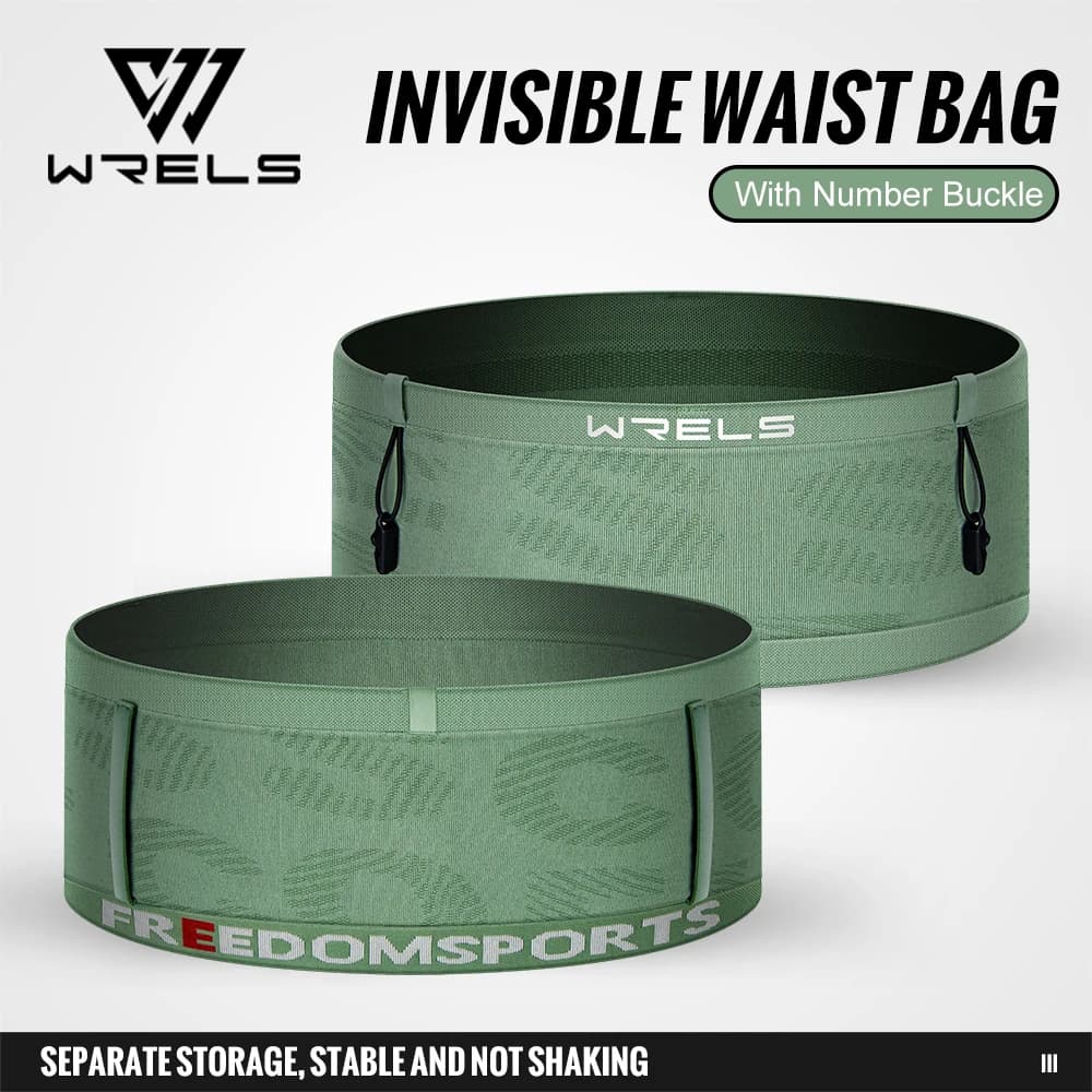 Running Waist Bag Breathable Waist Pack Invisible Lightweight Quick Dry Running Belt Fitness Gym Marathon Bib Number Fanny Pack