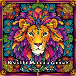 28 Pages Mandala Animals Coloring Book for Adult Stress Reduction | Colouring Book for Stress Relief and Mood Reduction Valentin