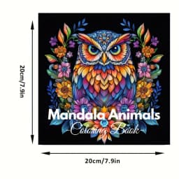 28 Pages Mandala Animals Coloring Book for Adult Stress Reduction | Colouring Book for Stress Relief and Mood Reduction Valentin