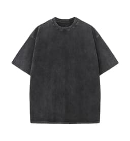 230G Cotton Retro T-shirt Drop-shoulder Sleeve Men Women Vintage Short-sleeve T Shirts Solid Color Hip Hop Loose Tees