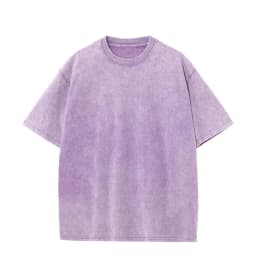 230G Cotton Retro T-shirt Drop-shoulder Sleeve Men Women Vintage Short-sleeve T Shirts Solid Color Hip Hop Loose Tees