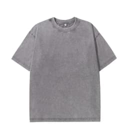 230G Cotton Retro T-shirt Drop-shoulder Sleeve Men Women Vintage Short-sleeve T Shirts Solid Color Hip Hop Loose Tees