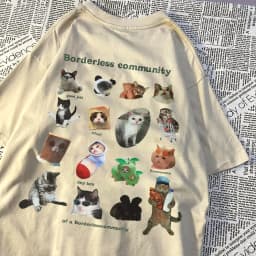 Summer Women T-Shirts Cute Cats Picture Printed Short Sleeve Round Neck Soft Comfortable Tops Casual Female Clothing