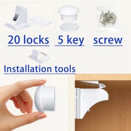New Style Baby Safety Lock Invisible Magnetic Locks Baby Proofing Products Safety Accessories Self-adhesive or Screw Fixed