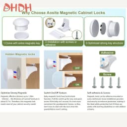 New Style Baby Safety Lock Invisible Magnetic Locks Baby Proofing Products Safety Accessories Self-adhesive or Screw Fixed