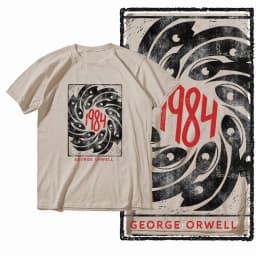 G01 Beige Cotton Big Size 1984 Graphic Men T-shirt | Streetwear Cool Vintage O-neck Men's Tee Tshirt