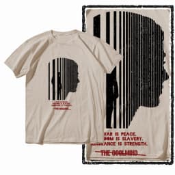 G01 Beige Cotton Big Size 1984 Graphic Men T-shirt | Streetwear Cool Vintage O-neck Men's Tee Tshirt