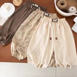 1-8yr Old Kids Clothes Floral Print Harem Pants Fashion Bear Casual Loose Children's Wear Trousers Boys Girls Thin Wide Leg Pant